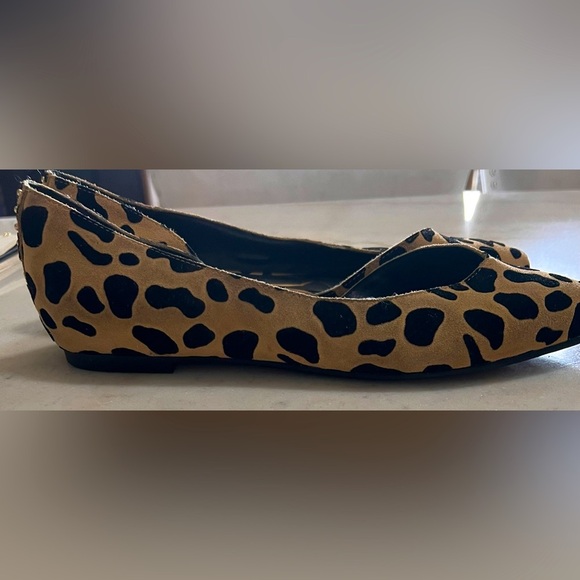 Gianni Bini Brown and Black Animal Print Flats Women’s size 9 Leather Upper - Picture 5 of 6